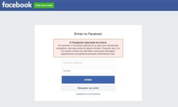 Instagram e Facebook ficam fora do ar nesta terça-feira(5)